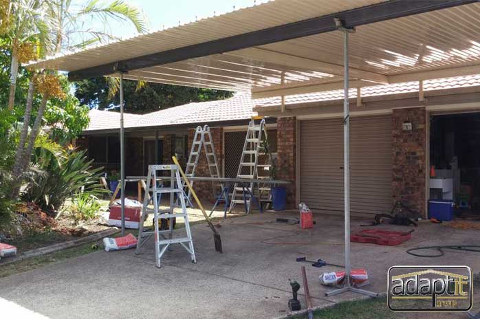 Patio, Carport and New Door