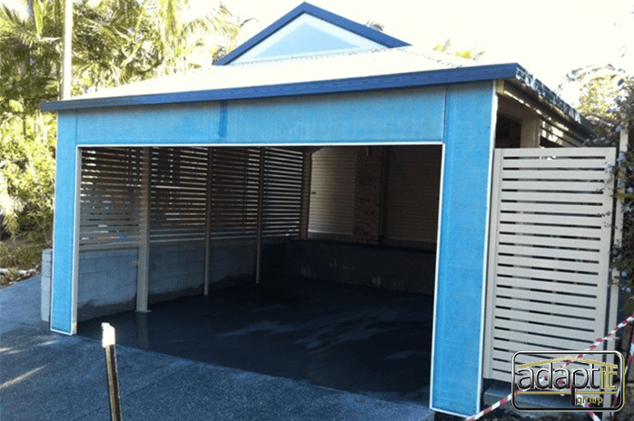 Blue Dutch Gable Carport